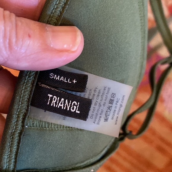 Triangl S Small coco bikini top army green swimwear - Picture 4 of 4